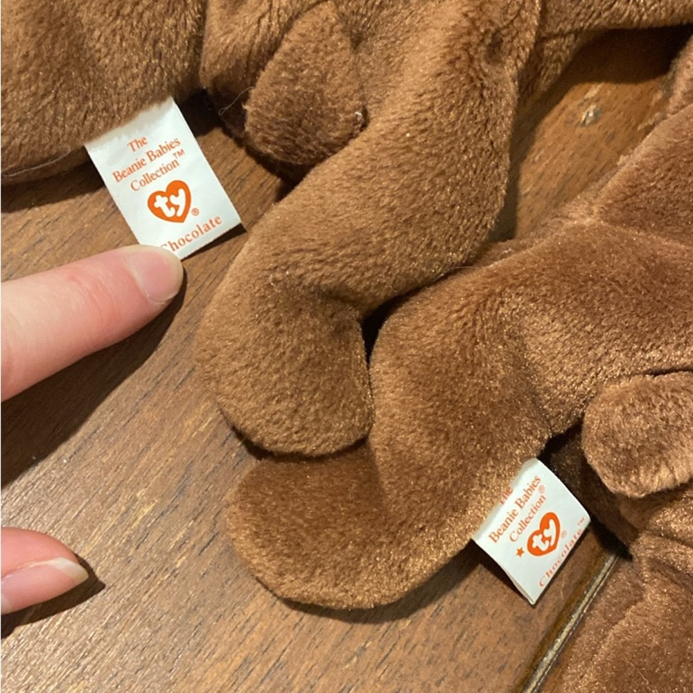 Chocolate the Moose with Orange Antlers Plush Animals - Picture 4 of 6